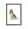 Bloodhound Dog Landscape by Mode Prints Black Frame.jpg